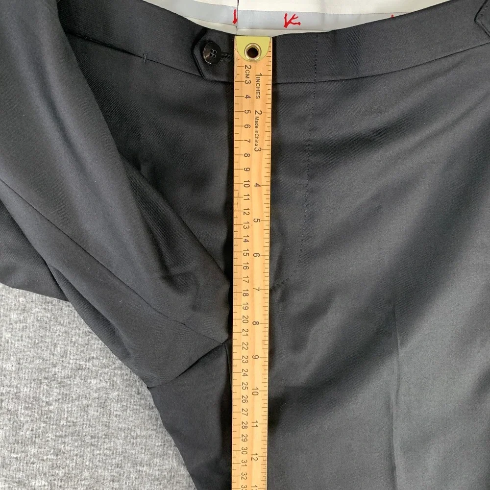 Isaia Napoli Dress Pants Men 30x29 Black Side Straps Trousers Silk Old Money